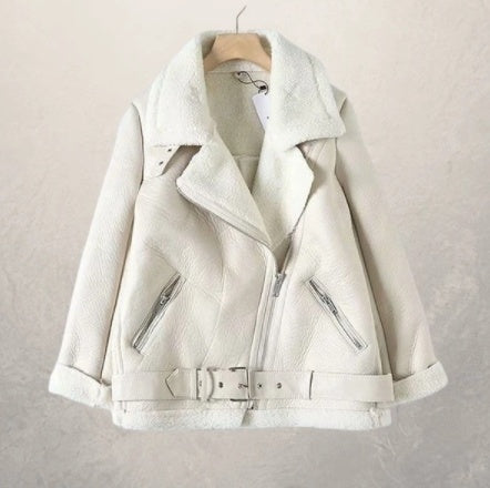 Women's motorcycle leather jacket